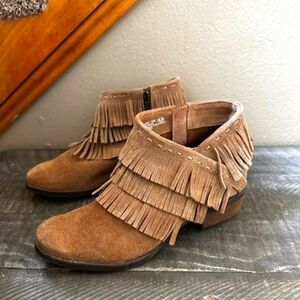 Naughty Monkey Women's fringe ankle booties 6.5